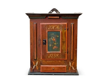 Swedish Allmoge Painted Wall Cabinet