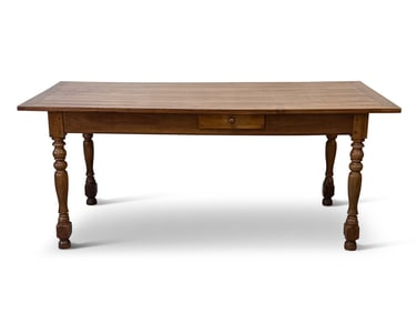 French Louis Philippe Fruitwood Farm Table