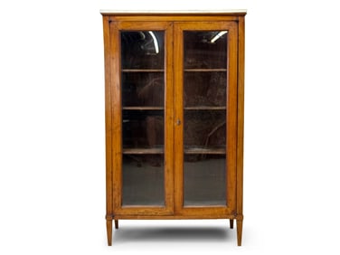 French Louis XVI-style Fruitwood Display Cabinet