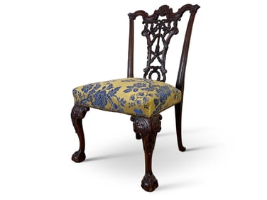 Chippendale Ribbon-Carved Mahogany Chair