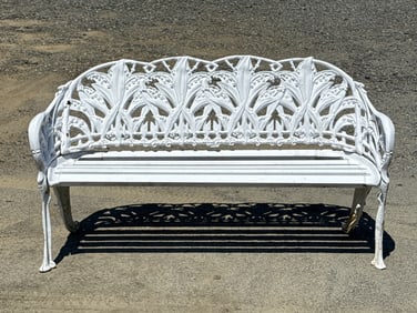 Cast Aluminum Lily of the Valley Garden Bench