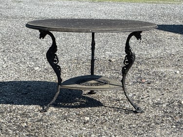 Cast Aluminum Garden Gueridon Table