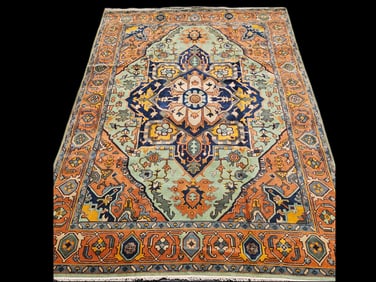 Turkish Wool Room-size Carpet, 8ft 10in x 12ft 6in