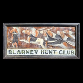 Large Hand-Painted Blarney Hunt Club Sign