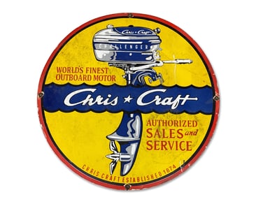 Chris Craft Porcelain Advertising Sign