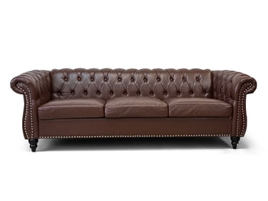 Decorator Leather Chesterfield Sofa