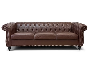 Decorator Leather Chesterfield Sofa
