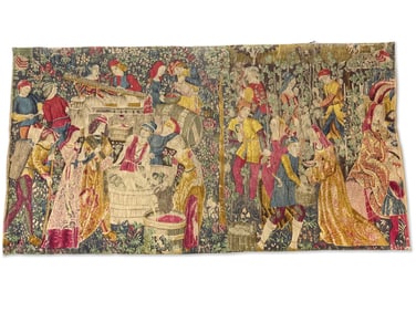 French Medieval-style Hanging Tapestry