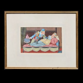 J.R. Herbert (attrib.) Watercolor: Bride of Lammermoor