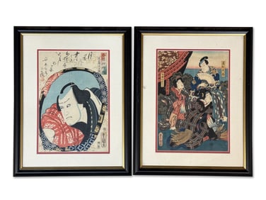 Two Toyokuni III Japanese Woodblock Prints