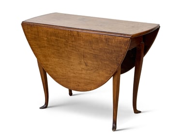 New England Queen Anne Maple Drop-Leaf Table
