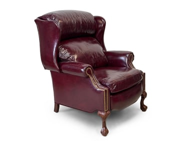 Hancock & Moore Burgundy Leather Recliner