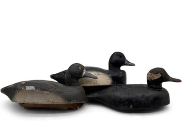 Three Carved and Painted Duck Decoys