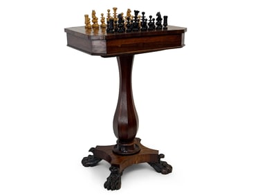 English Regency Rosewood Games Table