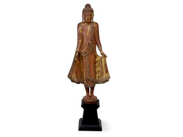 19th C. Thai Mandalay Standing Buddha