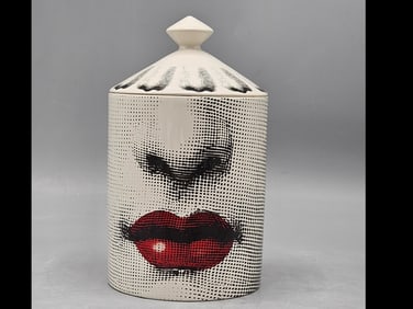 Fornasetti Bacio Ceramic Jar Candle
