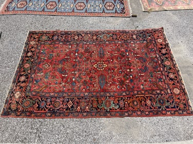 Persian Heriz Area Carpet, 5ft 11in x 9ft
