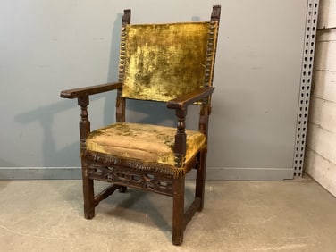 17th C. Mannerist Carved Armchair