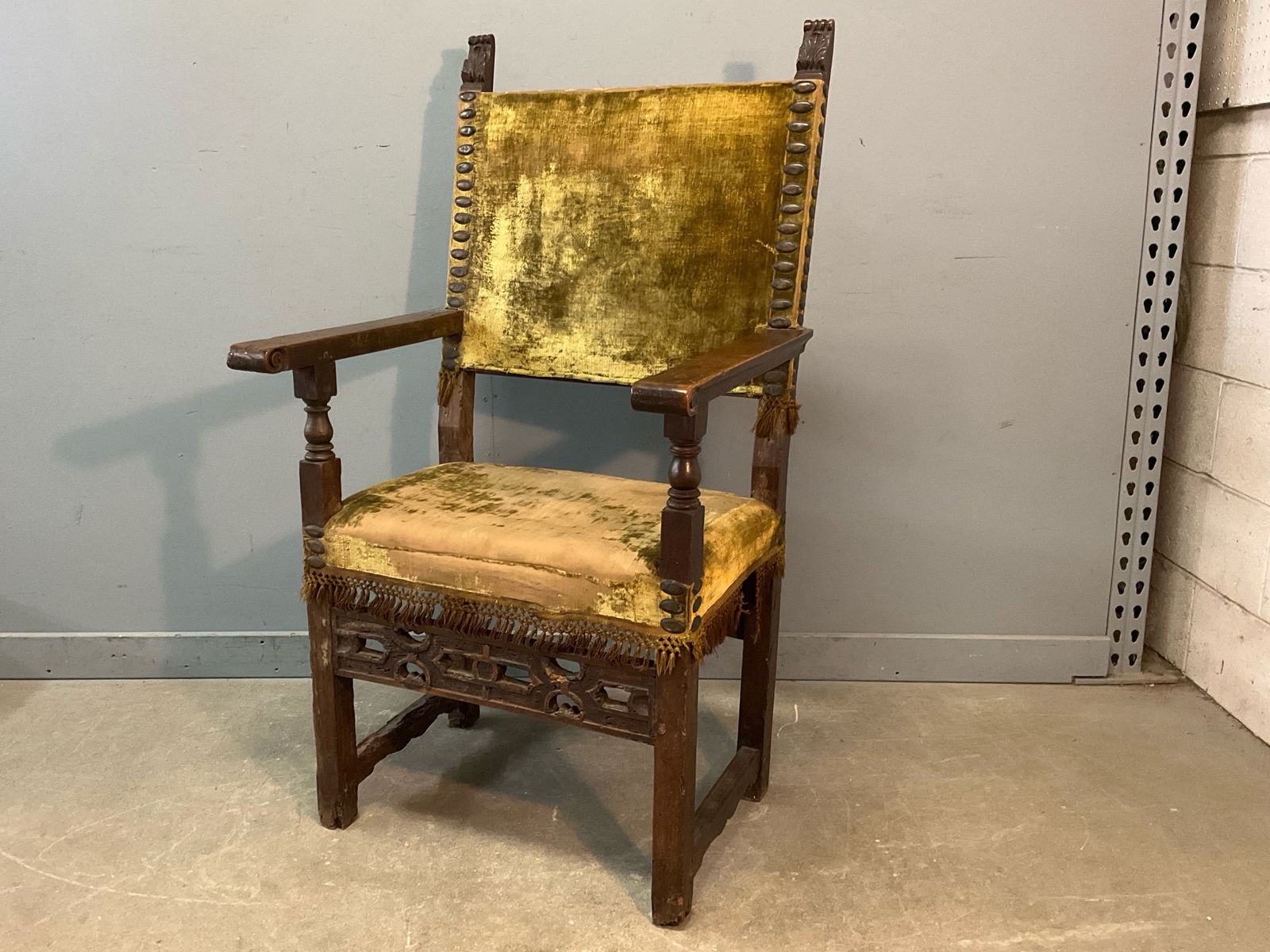 17th C. Mannerist Carved Armchair (1 of 7)