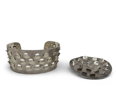 Jakob Tostrup Sterling Silver Flip Bracelet and Brooch