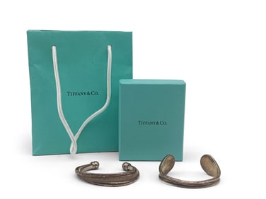Two Tiffany & Co. Sterling Cuff Bracelets