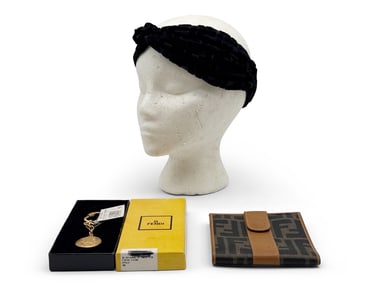 Fendi Monogram Wallet, Headband, and Keychain