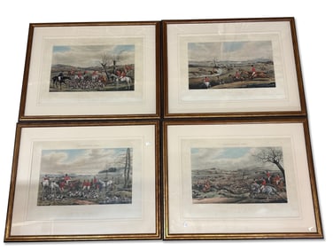 Four English Engravings: The Pytchley Hunt