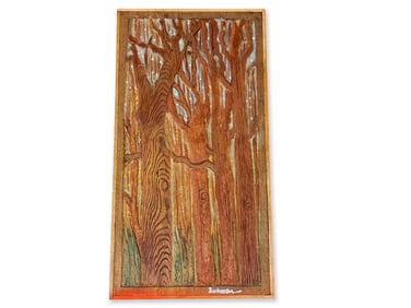 Philip Zuckman Carved Wood Panel