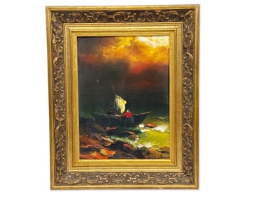Arthur Upelnieks Oil/Canvas: Seascape