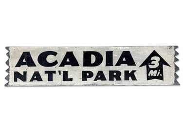 Painted Wood Sign for Acadia National Park