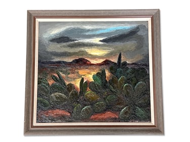 Francois Coradal Cugat. Oil/Board: Peyote Desert