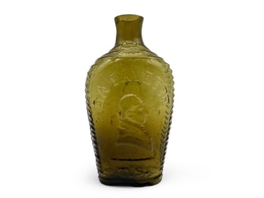 Lafayette and De Witt Clinton Portrait Flask
