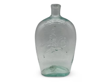 Soldier on Horse/Hound Pictorial Flask