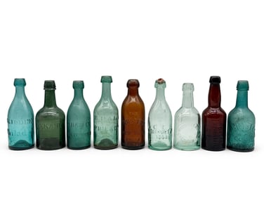 Nine Pennsylvania Beer Bottles