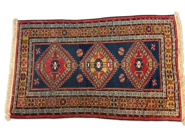 Caucasian Three Medallion Area Carpet, 6ft x 4ft
