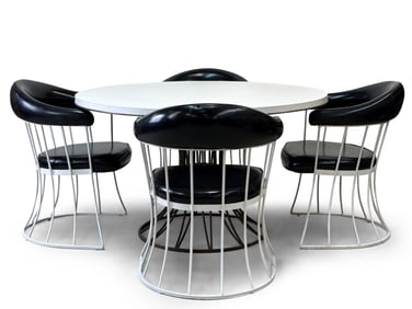 Space Age Modernist Iron Dinette Set