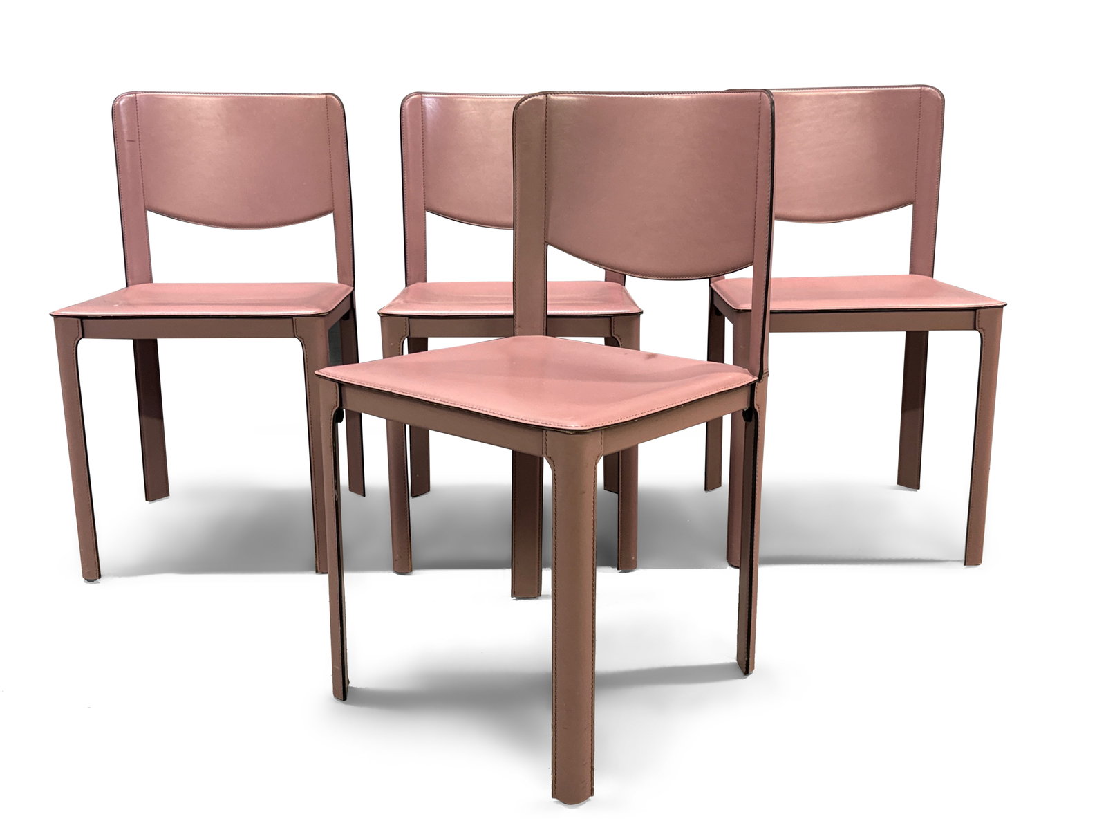 Four Matteo Grassi Coco Leather Dining Chairs (1 of 5)