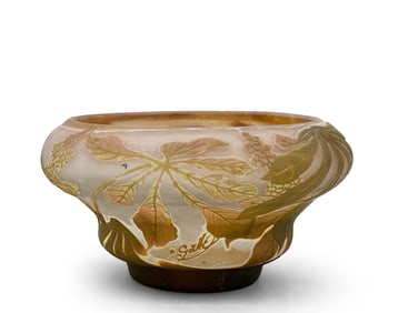 Cameo Glass Hydrangea Vase
