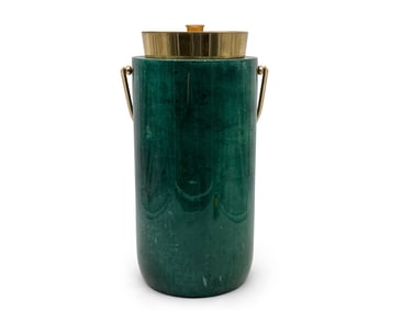 Aldo Turo Italian Green Goat Skin Ice Bucket