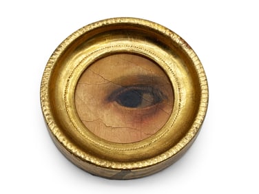 Gilt Framed Oil/Canvas: Lover's Eye