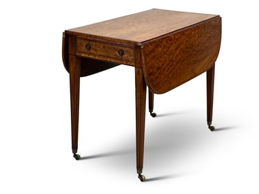 George III Satinwood Pembroke Table