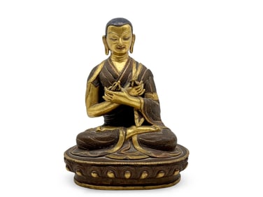 Sino-Tibetan Gilt Bronze Seated Buddha Sculpture
