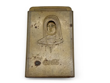 Coca Cola "Nun to Nude" Brass Belt Buckle