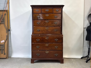 English Georgian Mahogany Chest-on-Chest