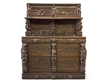 Italian Renaissance Carved Court Cupboard
