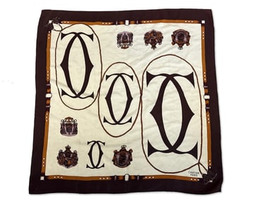 Cartier Paris Logo Silk Scarf