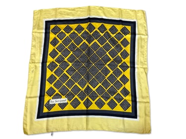 Yves Saint Laurent Dots and Squares Silk Scarf
