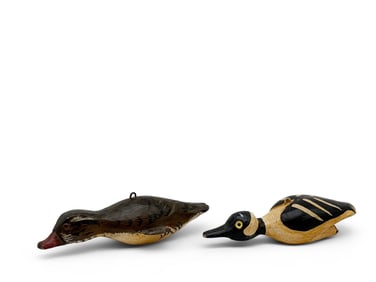 Two Duluth Fishing Decoy Duck Fish Decoys