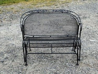 Woodard Wrought Iron Patio Settee Glider