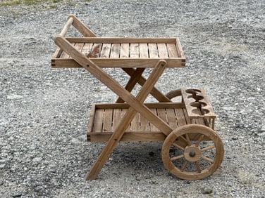 Teak Patio Bar Cart